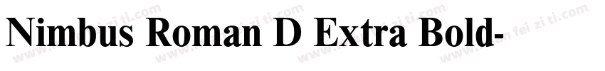 Nimbus Roman D Extra Bold字体转换
